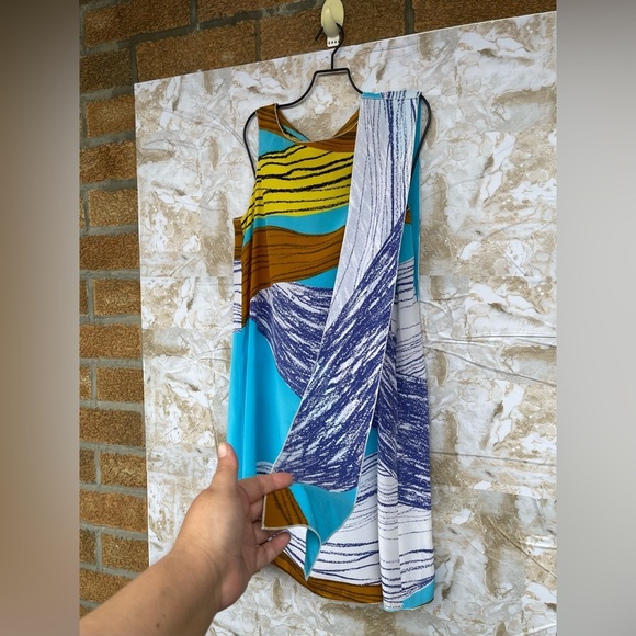 M MISSONI ABSTRACT SILK DRESS SIZE 6 - Picture 6 of 13